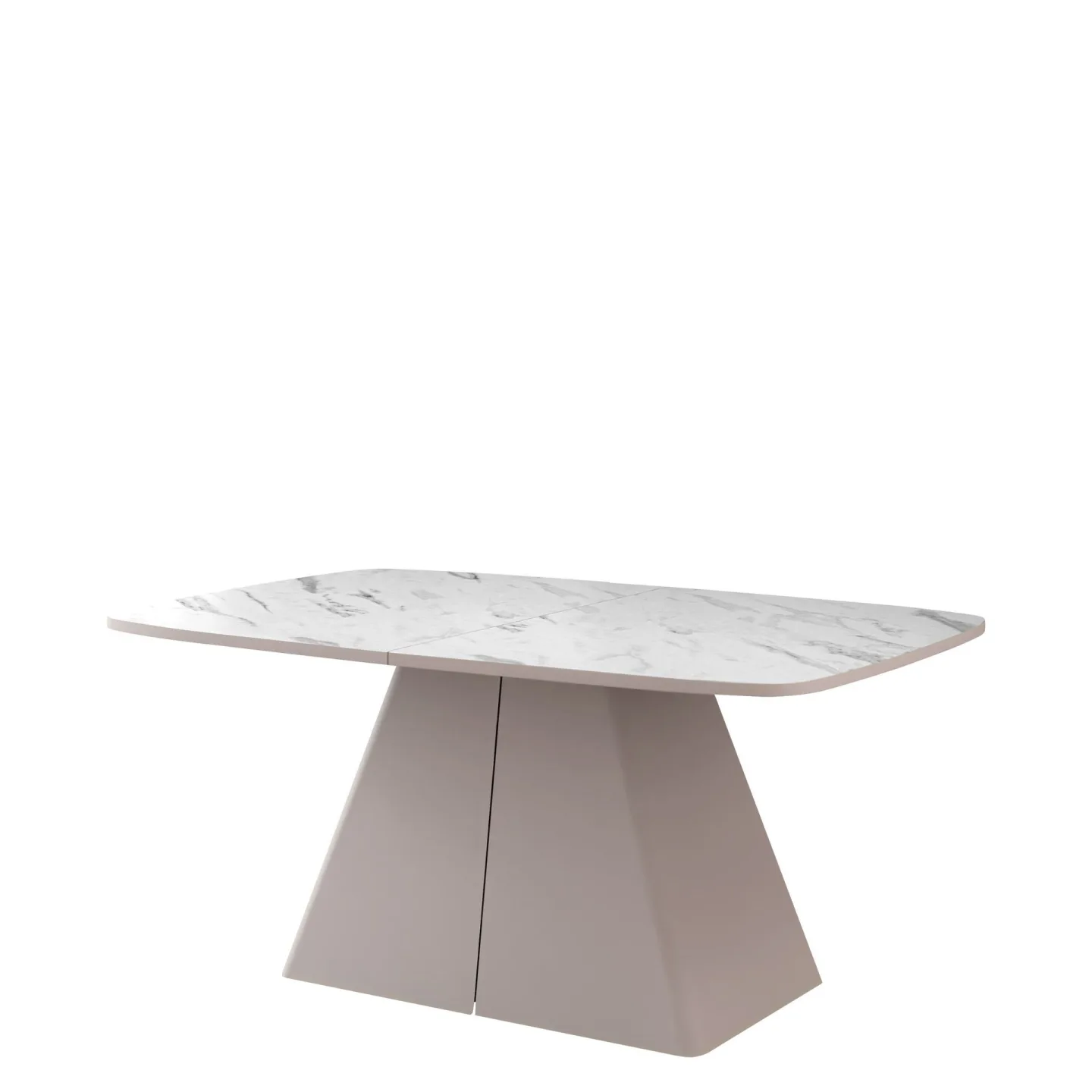 Novaj Matbord förlängningsbart 180-256 cm - beige, vit marmor