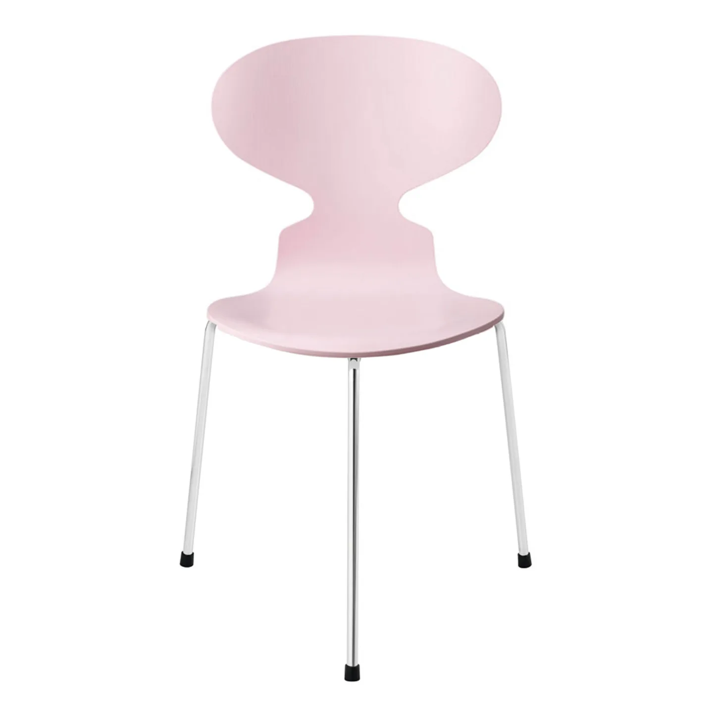 Fritz Hansen - Myran 3100 färgad askfanér stålstativ krom pale pink - Matstolar - Arne Jacobsen - Rosa - Metall/Trä