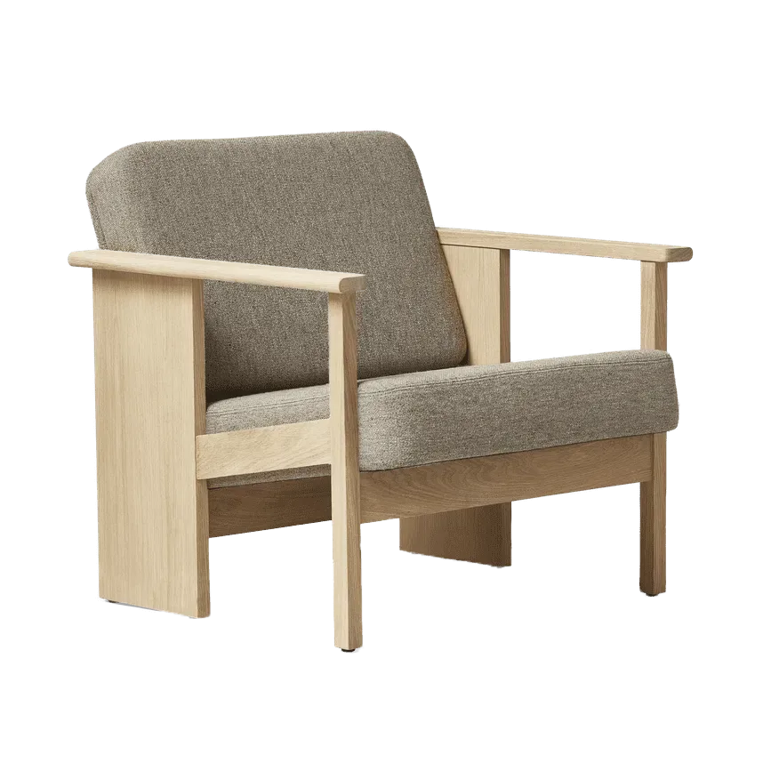 Form & Refine Block Loungestuhl Weiß-eiche-Hallingdal 65-0227