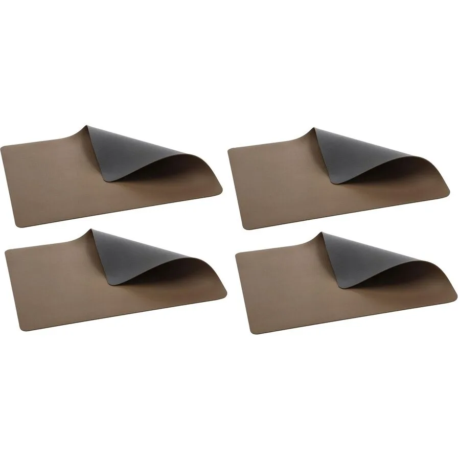 Tischset BITZ Grau/Dunkelbraun Vinyl B 33 cm
