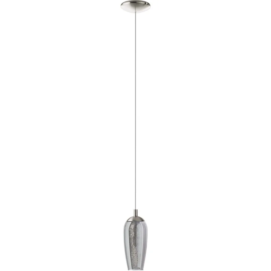 Pendellampe Farsala Schwarz Stahl/Glas 110 cm - Material: Stahl/ Glas - LED - Lichtfarbe: Warmweiss