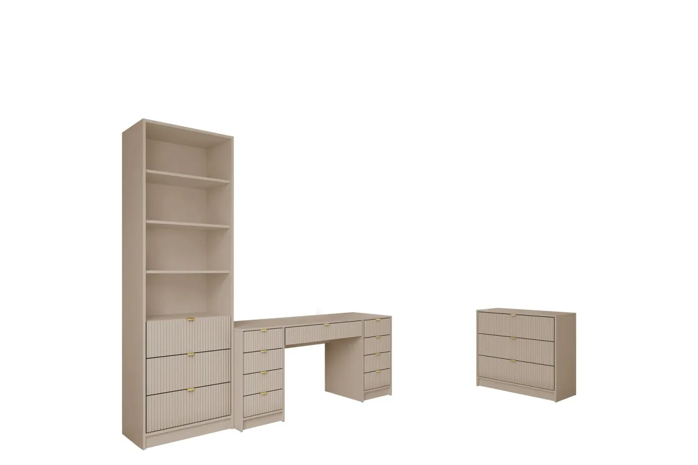 Gudelia Möbelset För Vardagsrum - Beige
