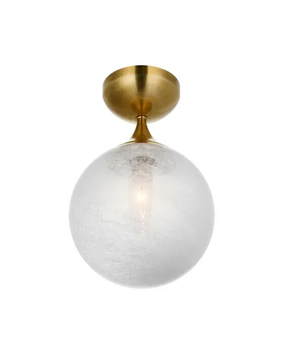 Cristol Single Flush Mount Antique Brass