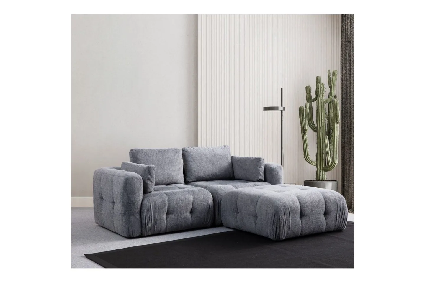 Yvara Soffa med Divan 2-sits - Grå