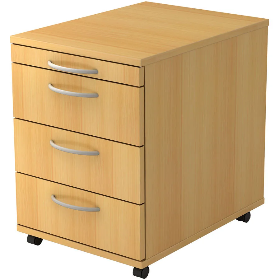 Rollcontainer Office buche Holzwerkstoff B 42.8 H 59 cm