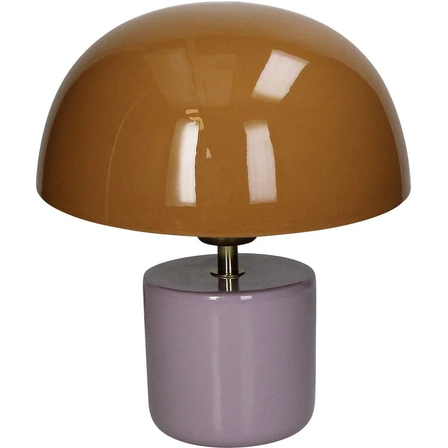 Tischlampe Natural & Feminine Glamour violett, braun Metall H 24 cm