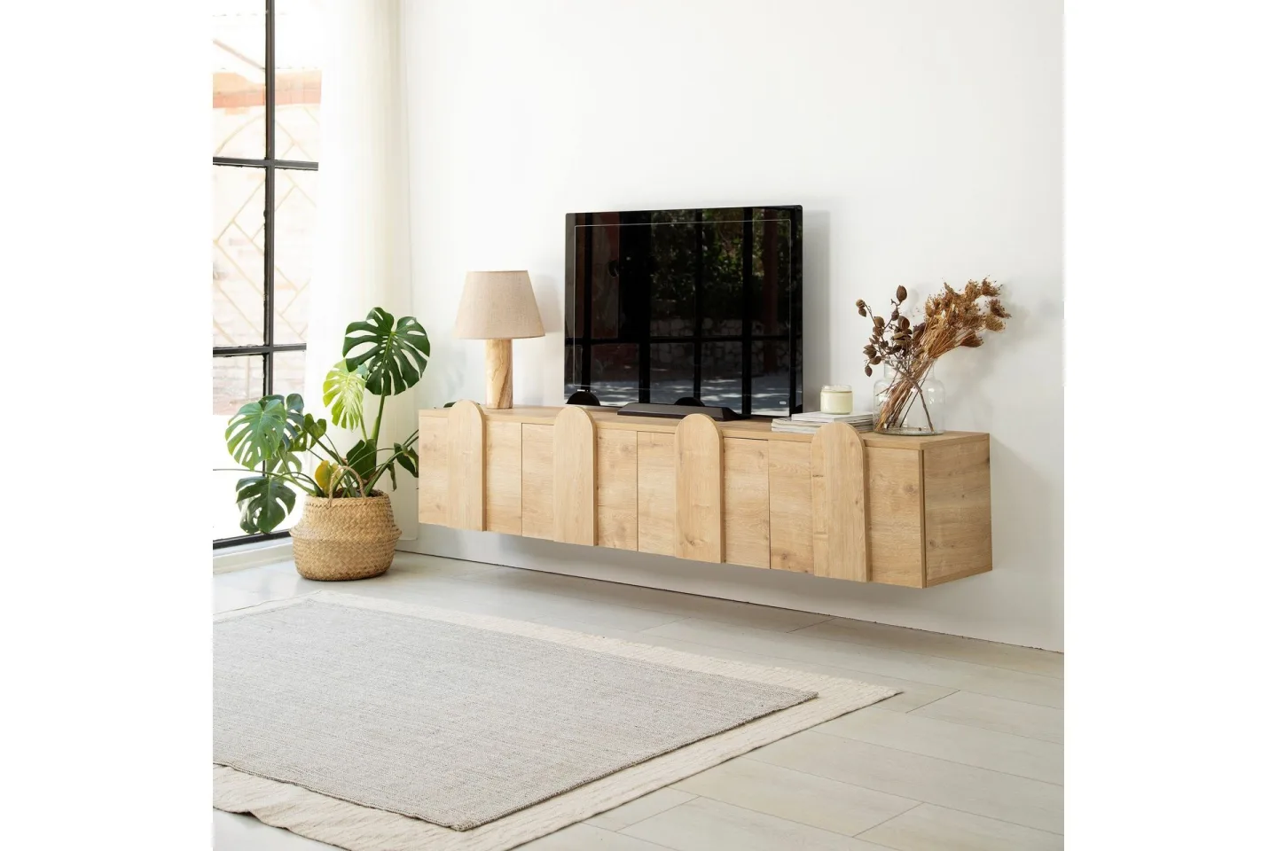 Malpani Tv-bänk 180 cm - Ek