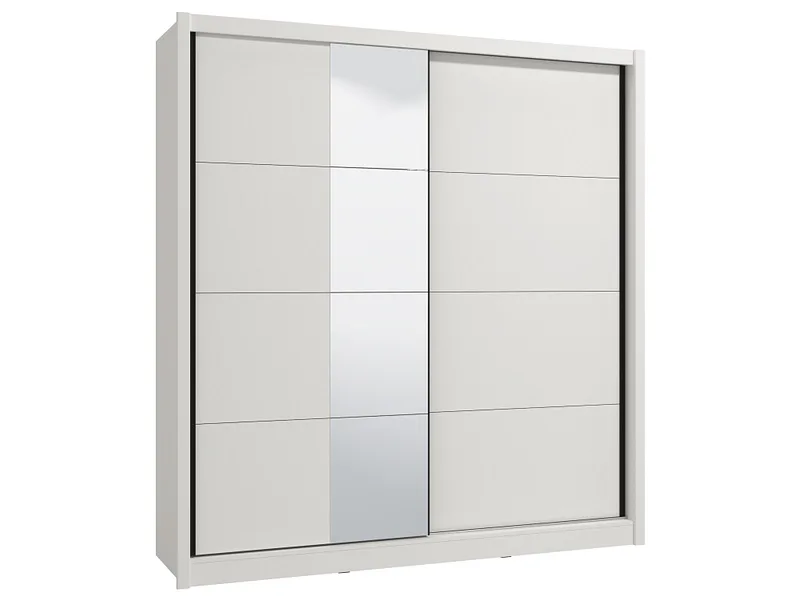 Schwebetürenschrank NANAIMO weiss 2 Türen