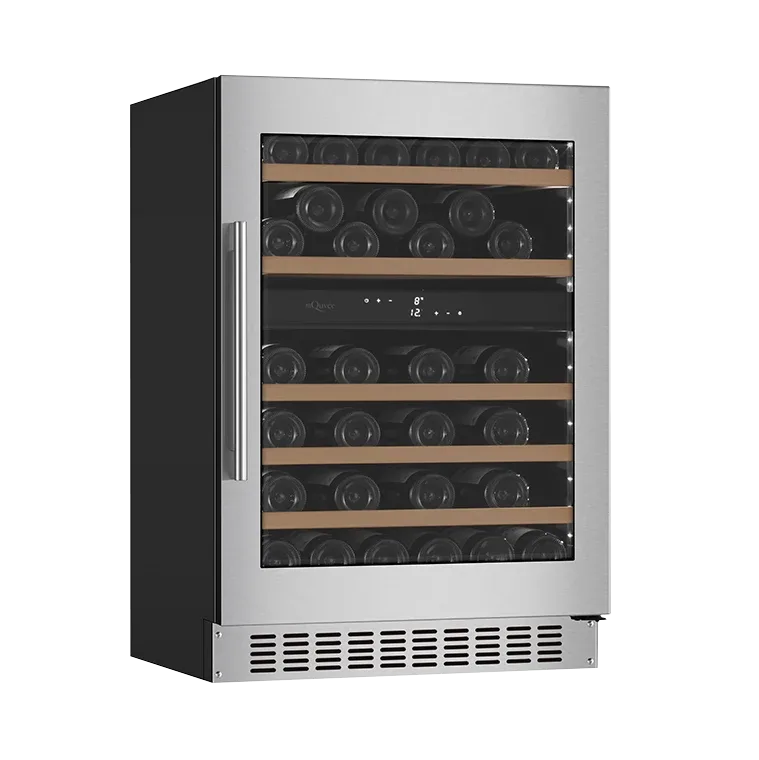Einbau-Weinkühlschrank 60 cm - mQuvée WineCave 780 60D Edelstahl, rostfrei, 45 Flaschen, 780 mm Türhöhe
