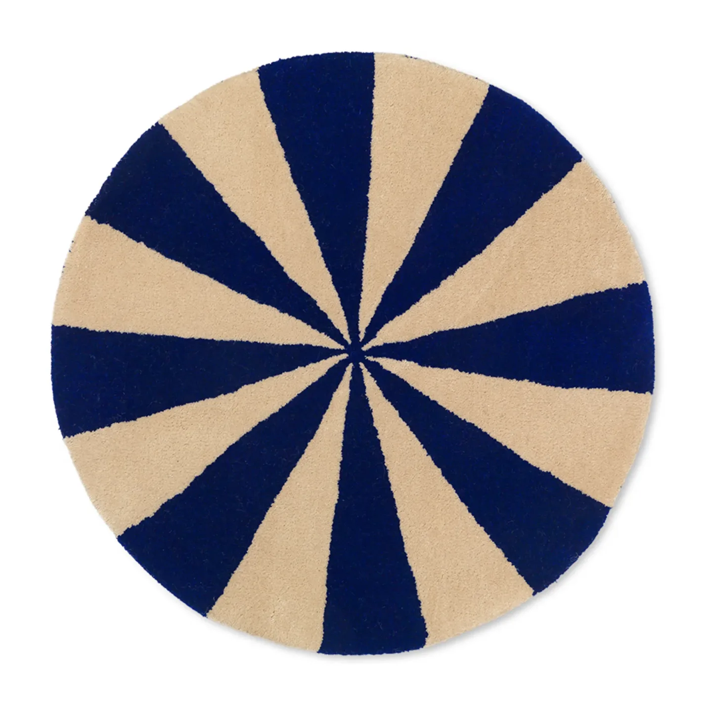 Ferm Living Arch handgetufteter Teppich Ø70cm Bright blue-Off white