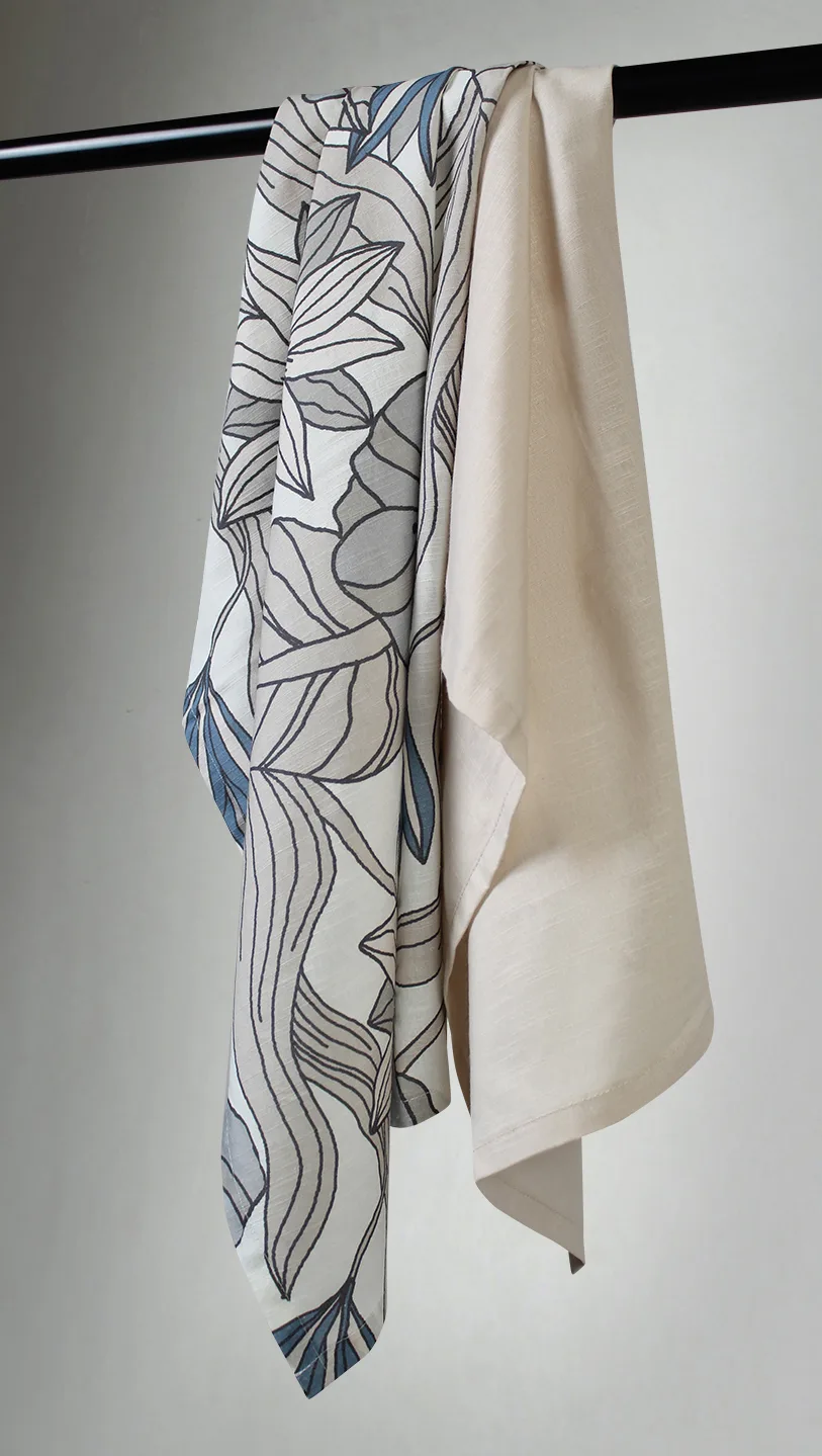 Kjøkkenhåndkle 2-pak - Aurelia (blå) (Størrelse: 50 x 70 cm)