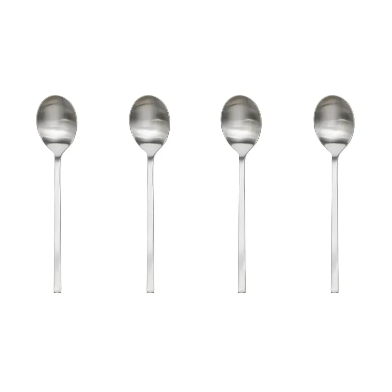 OYOY Yuka Teelöffel 4er-Pack Brushed Steel