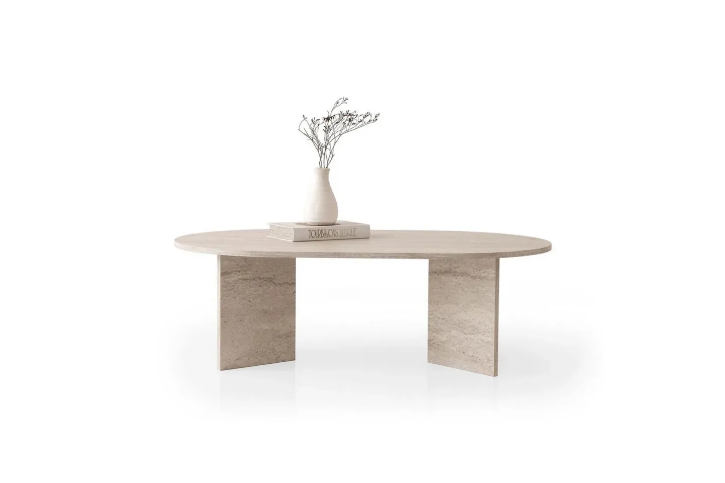 Elith Soffbord 128 cm - Travertine