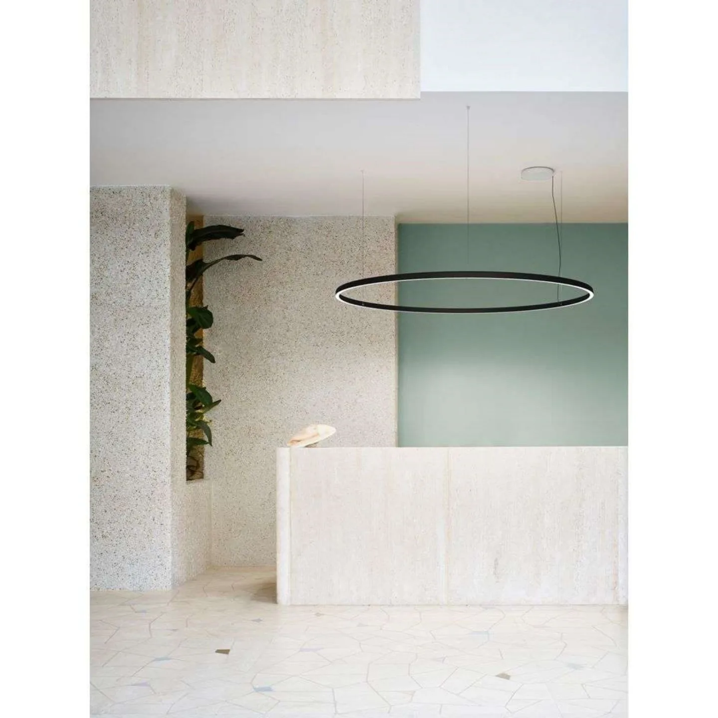Compendium Circle LED Pendel Ø200 Black - Luceplan - Spisestue - Aluminium - Ring