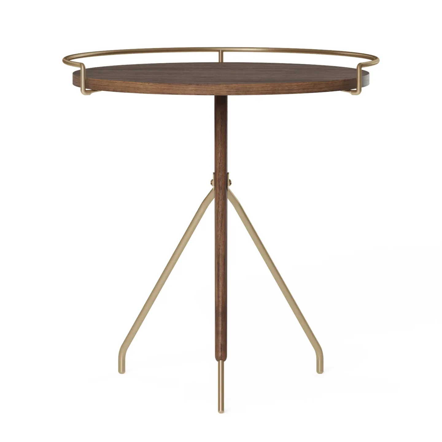 Audo Copenhagen Umanoff Beistelltisch Walnuss-poliertes Messing 45cm
