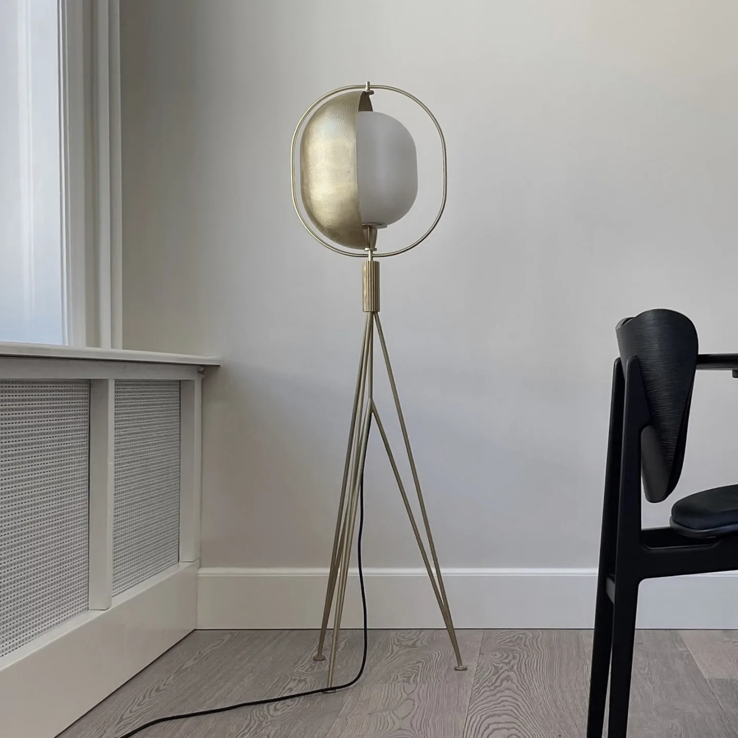 Pearl Stehlampe, messing, Höhe 140 cm, Alu - 101 Copenhagen - Wohnzimmer - Design - Aluminium - Einflammig