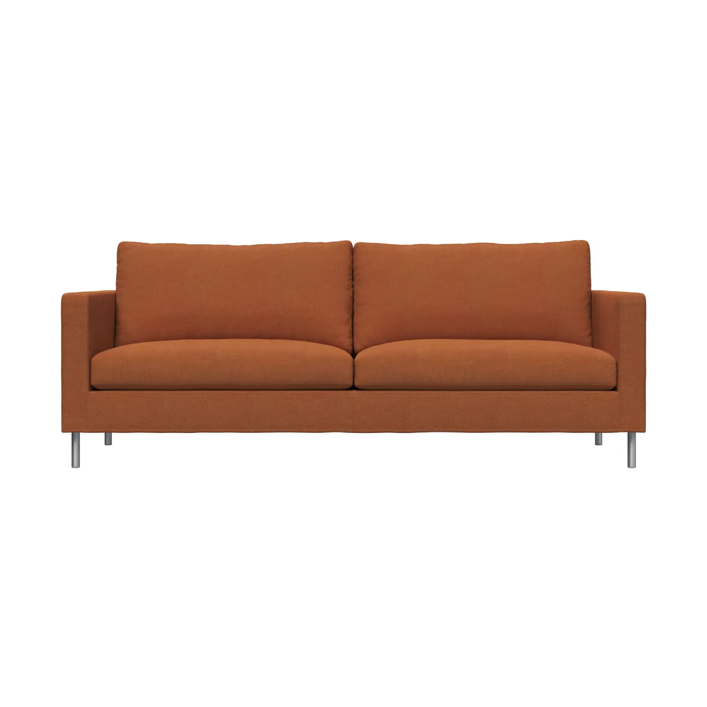 Fogia Alex High 2,5-Sitz Sofa Stoff Hiro Rustred-aluminiumbein
