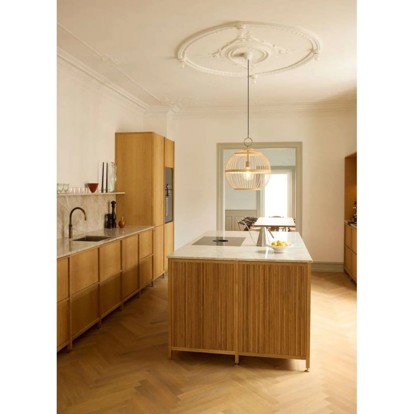 Stockholm Nordic Hängelampe, Ø 50 cm, holz - Halo Design - Esszimmer