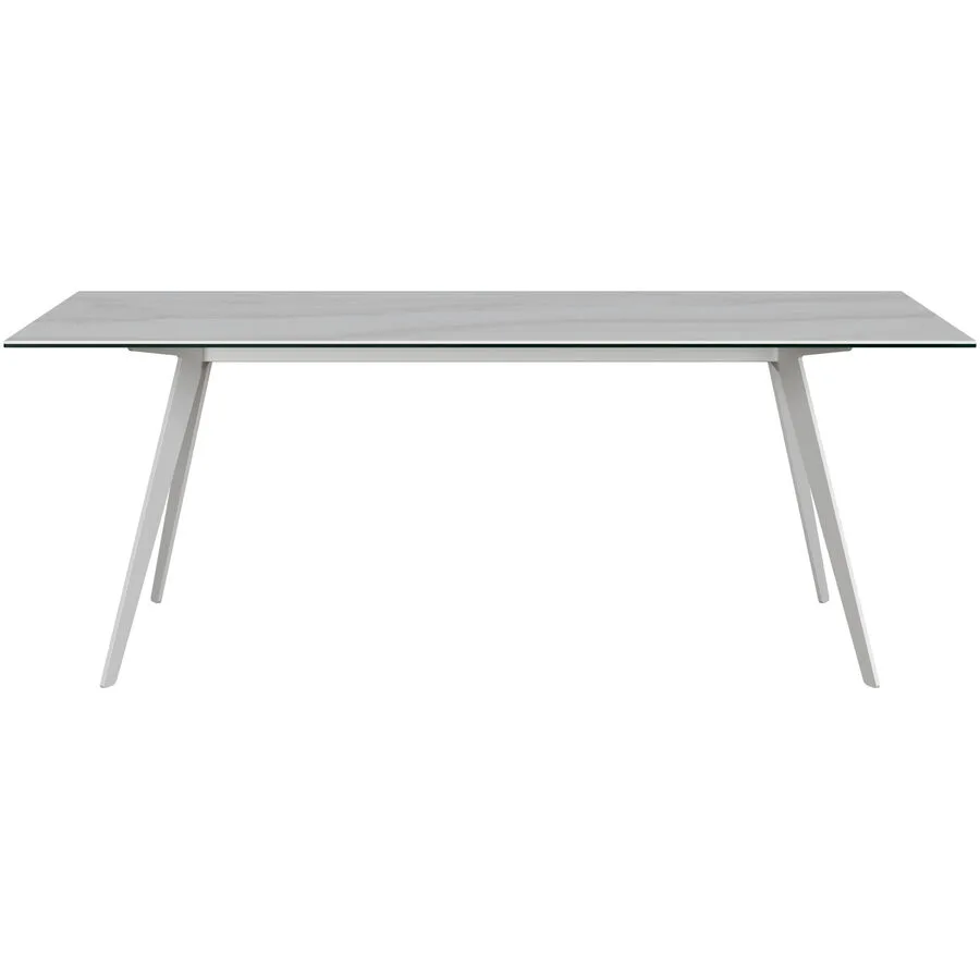 Esstisch Salazar hellgrau/weiss Keramik B 100 T 200 cm