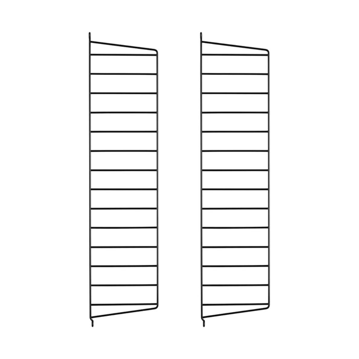 String String Wandleiter Schwarz, 75x20 cm, 2er-Pack