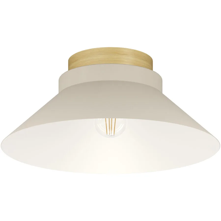 Eglo Deckenlampe Moharras Braun Holz 16 cm