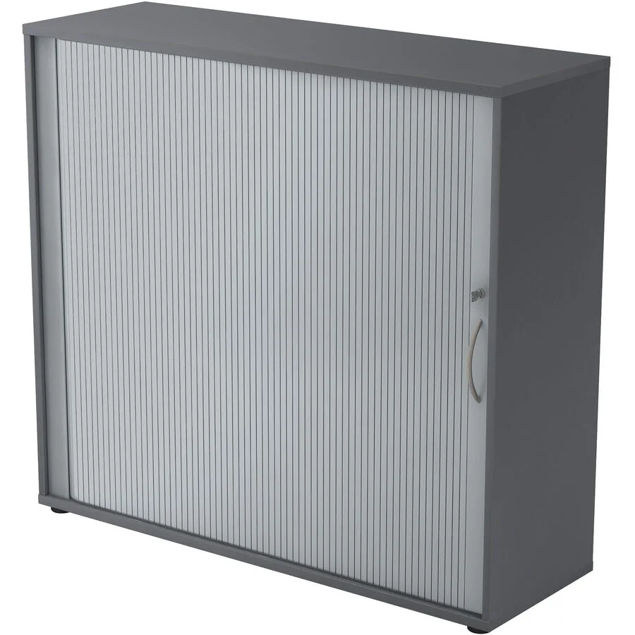 Aktenschrank Office Silber, Graphit Holzwerkstoff, Kunststoff B 120 H 110 cm