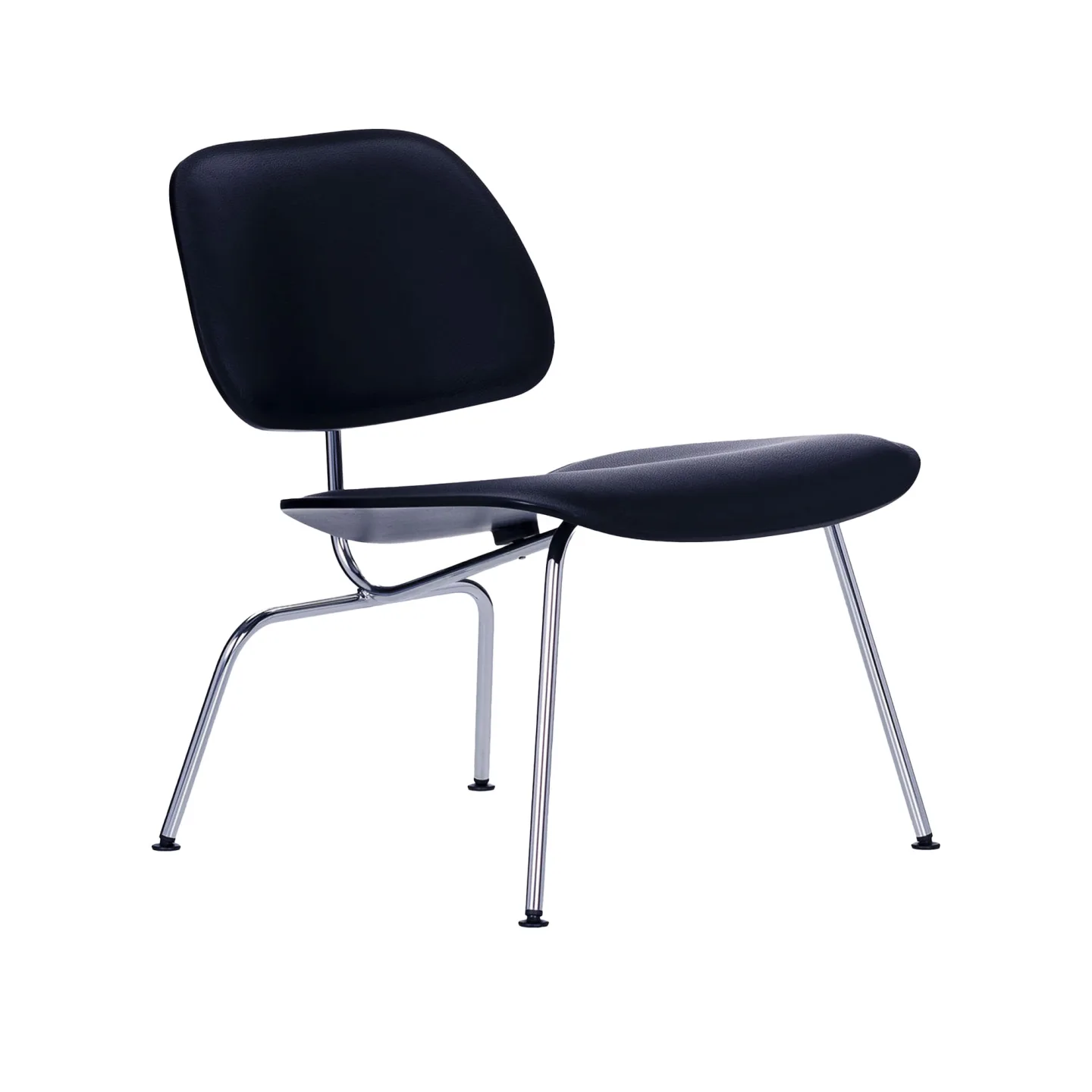 Vitra - Plywood Group - LCM, Svart ek, Läder Nero - Fåtöljer - Charles & Ray Eames - Brun - Metall/Trä/Plast