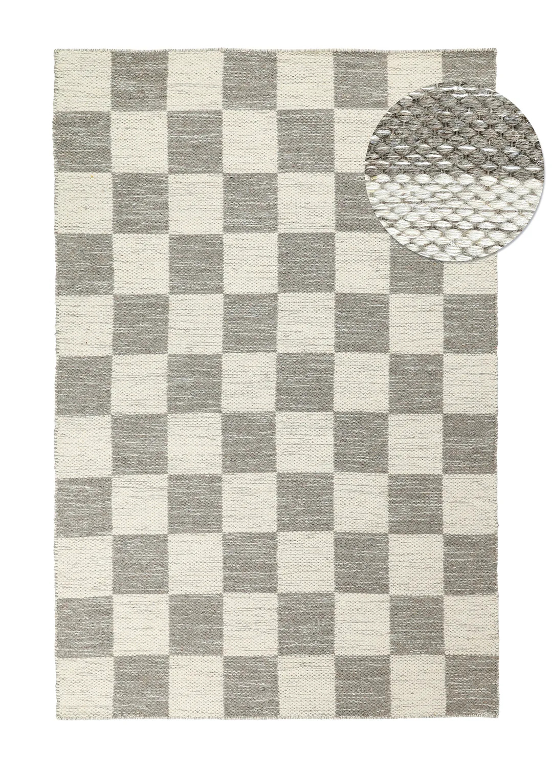 Ullteppe - Dundee (grå/hvit) (Størrelse: 200 x 290 cm)