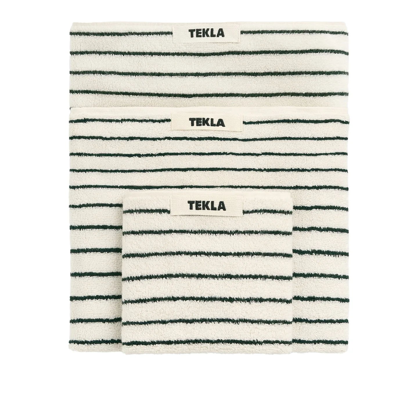 Tekla - Terry gästhandduk 30x50 cm racing green - Handdukar och badlakan - Grön