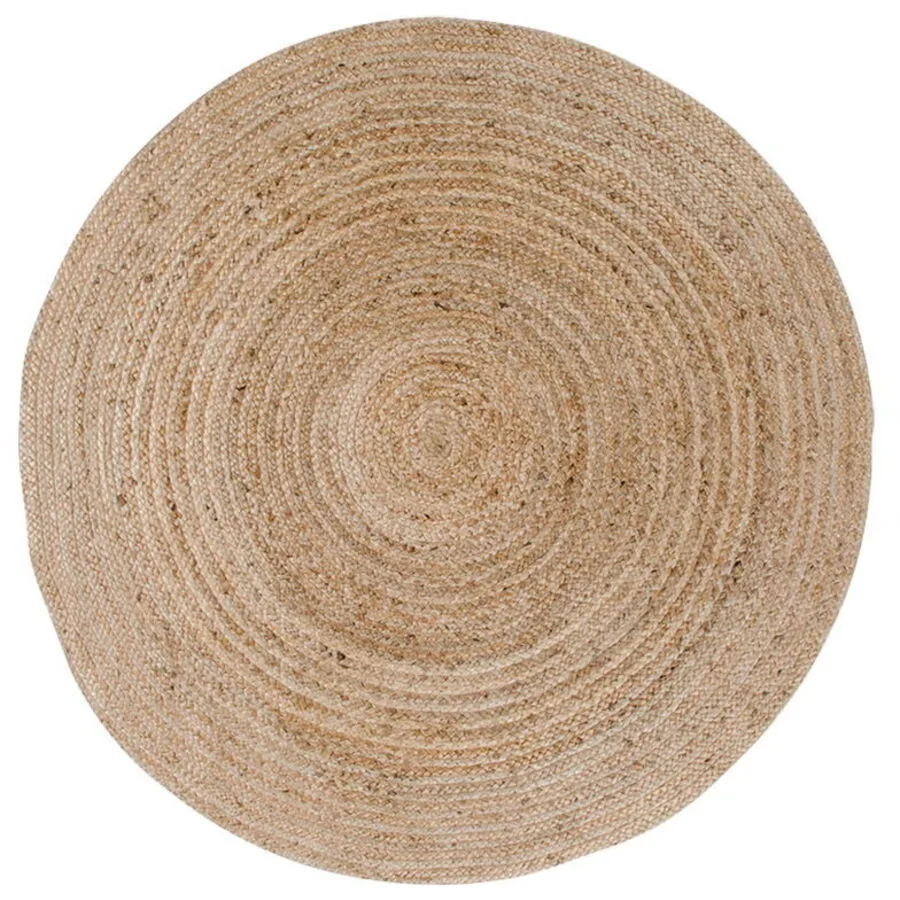 Teppich Runavo nature Einfarbig Jute 120 x 120 cm