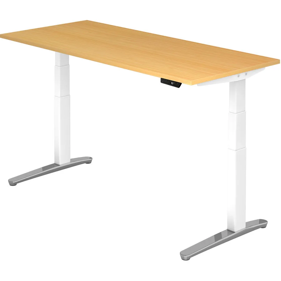 Schreibtisch Office Buche Dekor Holzwerkstoff Höhenverstellbar B 180 T 80 cm