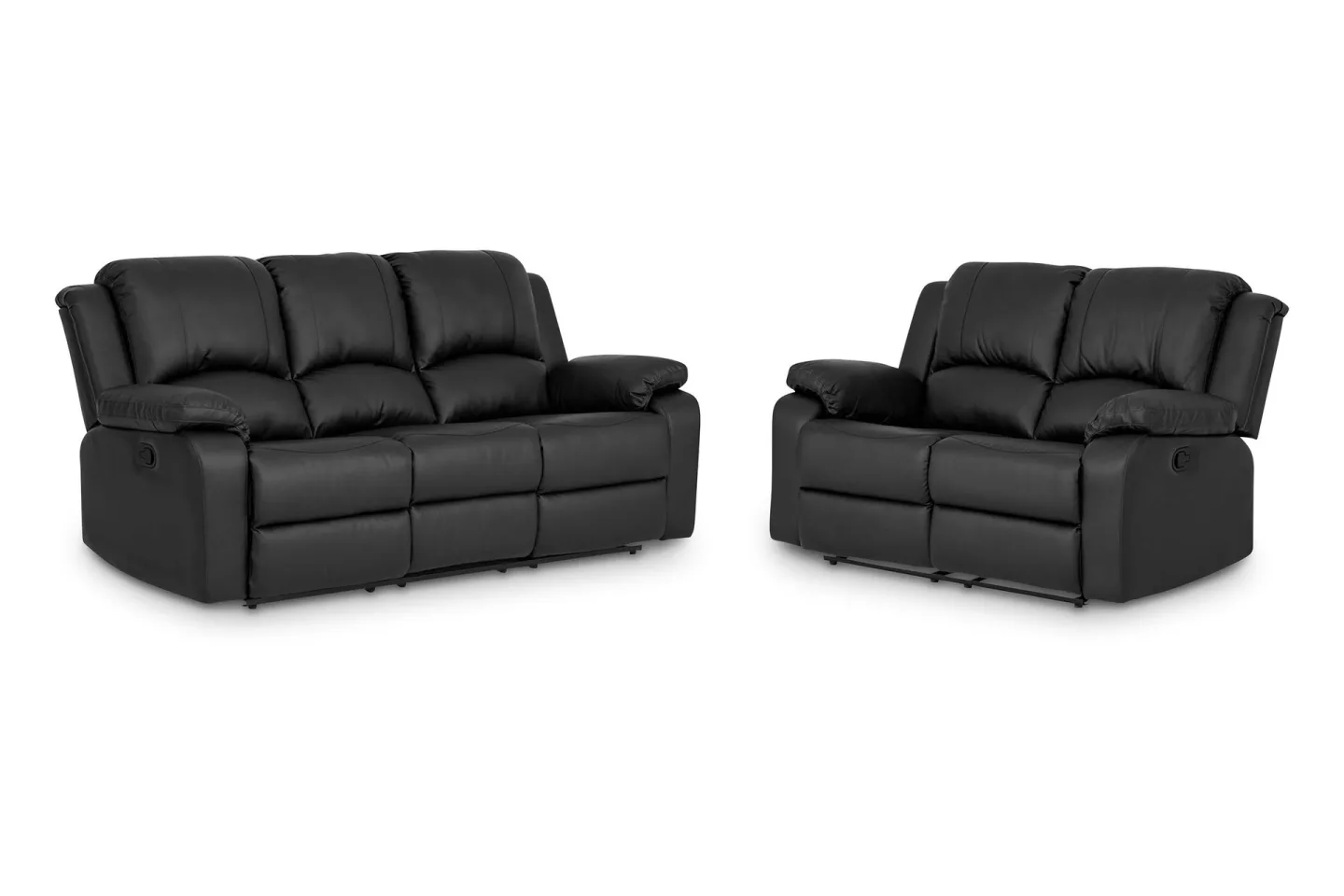 Norbo Soffgrupp 3-sits+2-sits Konstläder - Svart