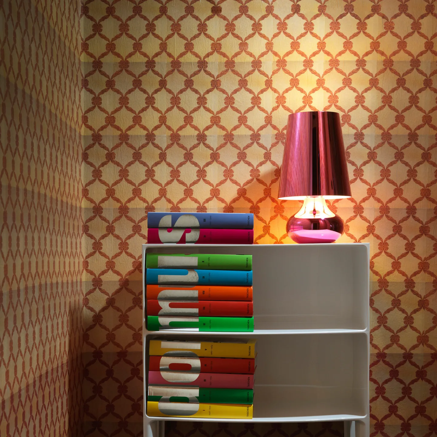 Cindy Tischleuchte Rosa - Kartell - Wohnzimmer - Design - Kunststoff - Mit Schirm
