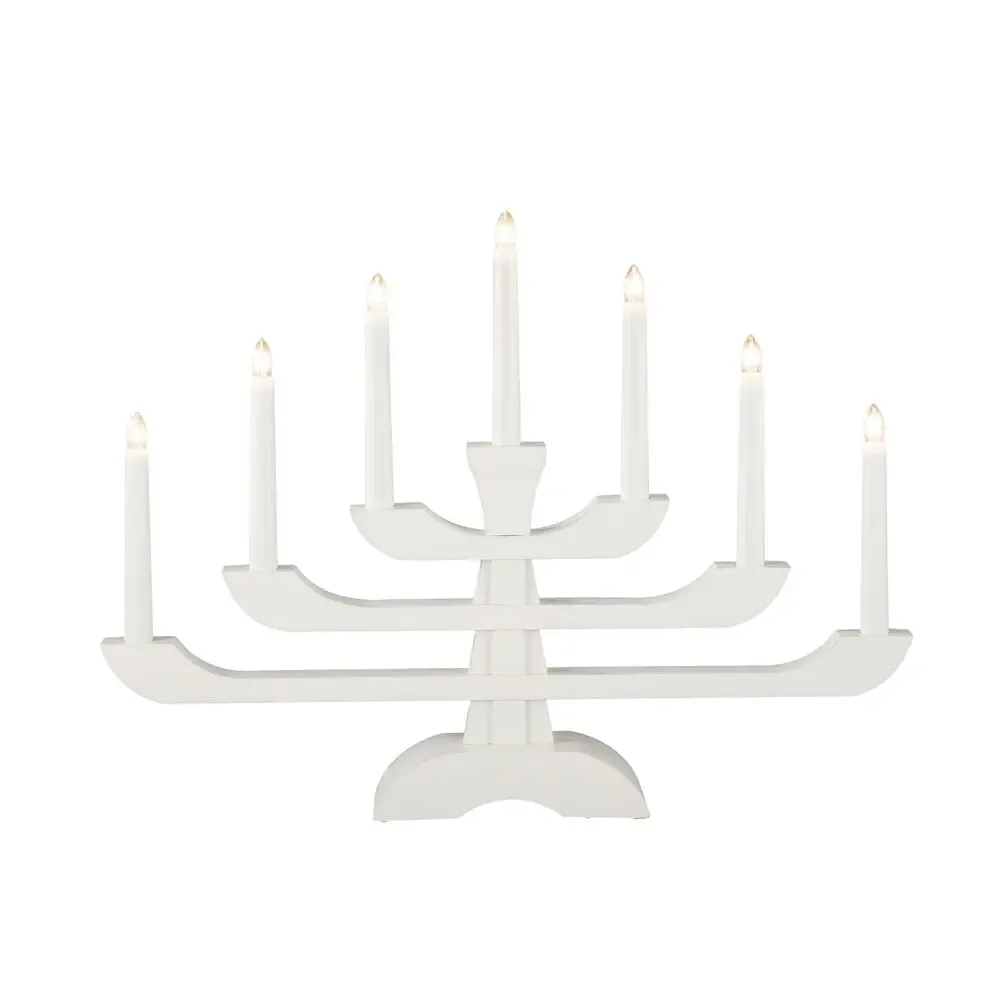 Konstsmide - Elljusstake 7ljus - Adventsljusstake - Vit