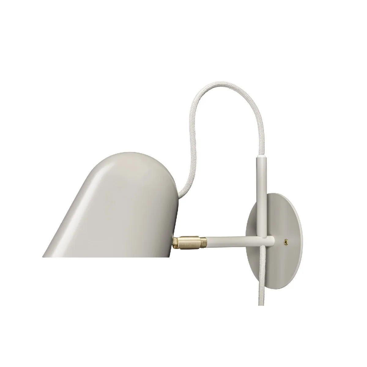 Örsjö Streck Vägglampa Varmgrå/mässing Platta Kabel