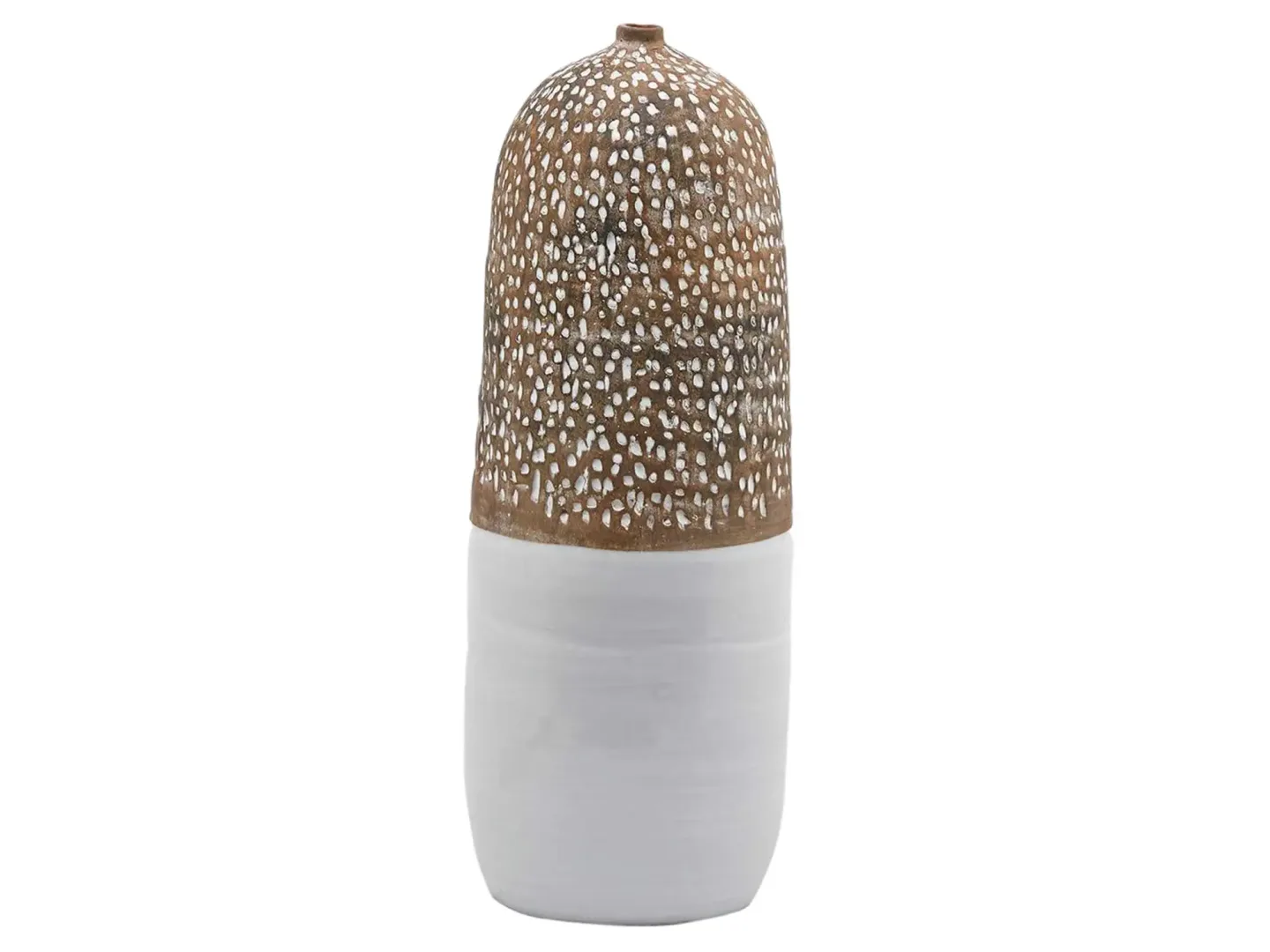 Edg Vase Weiss-Braun H: 50 cm Weiss | Schubiger Möbel