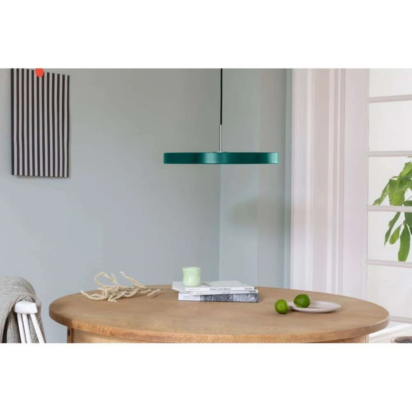 Asteria Plus pendellampe, Ø 30 cm, grøn/stål - UMAGE - Stue - Metal