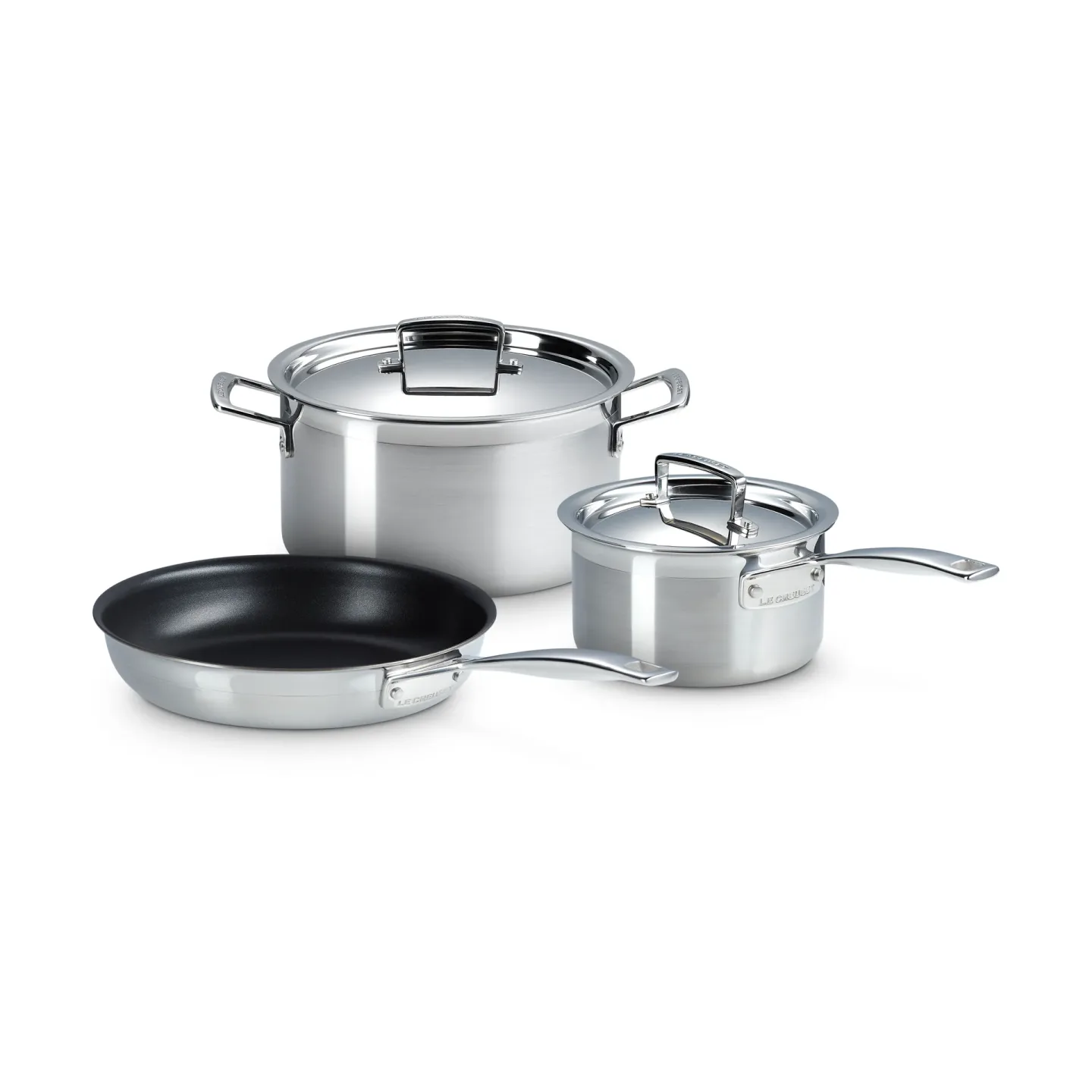 Le Creuset Le Creuset Topf- und Pfannenset Edelstahl, 3-teilig