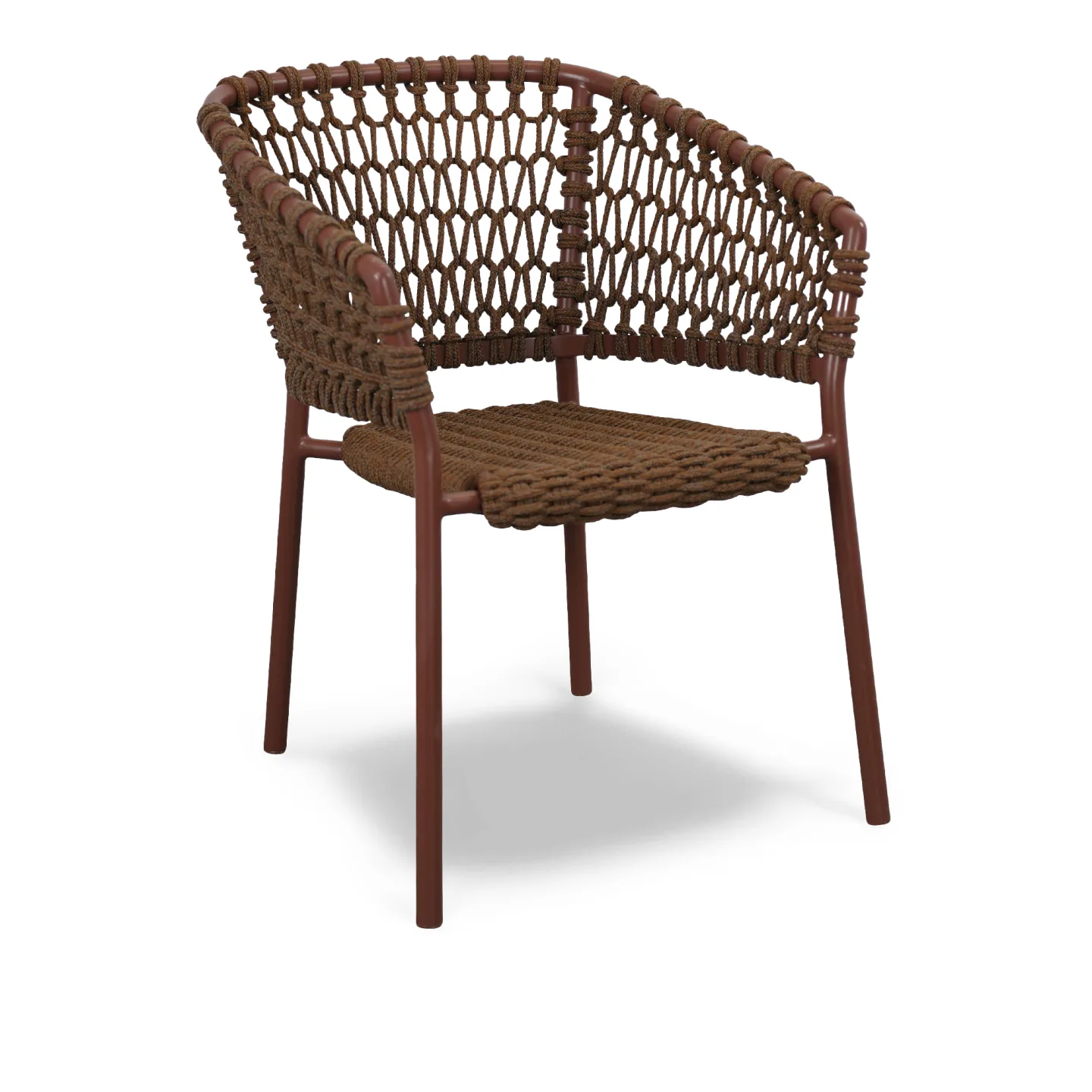 Cane-Line - Ocean dining chair – Umber Brown - Matstolar utomhus - Cane-line Design Team - Röd,Brun - Naturmaterial/Metall