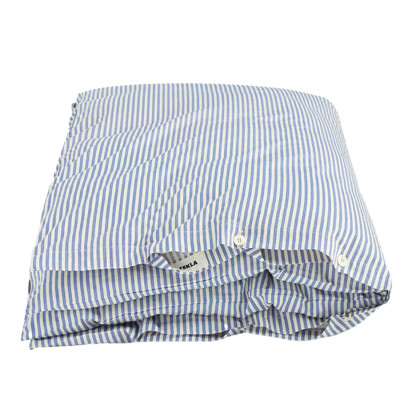 Tekla - Percale stripes double duvet cover 220x220cm skagen stripes - Påslakan
