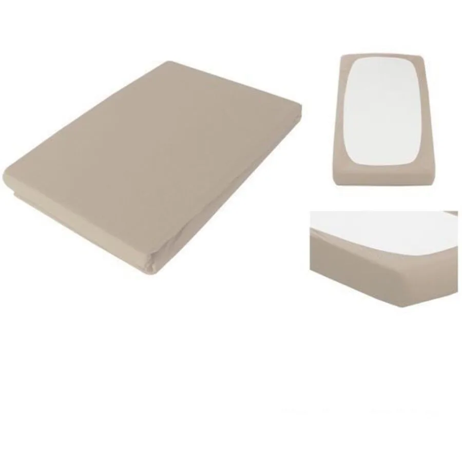 Living Home Fixleintuch Boxspring Premium Schnur / Brun Clair Baumwolle/Kunstfaser 90 x 200 cm - Material: 97% Baumwolle, 3% Elasthan