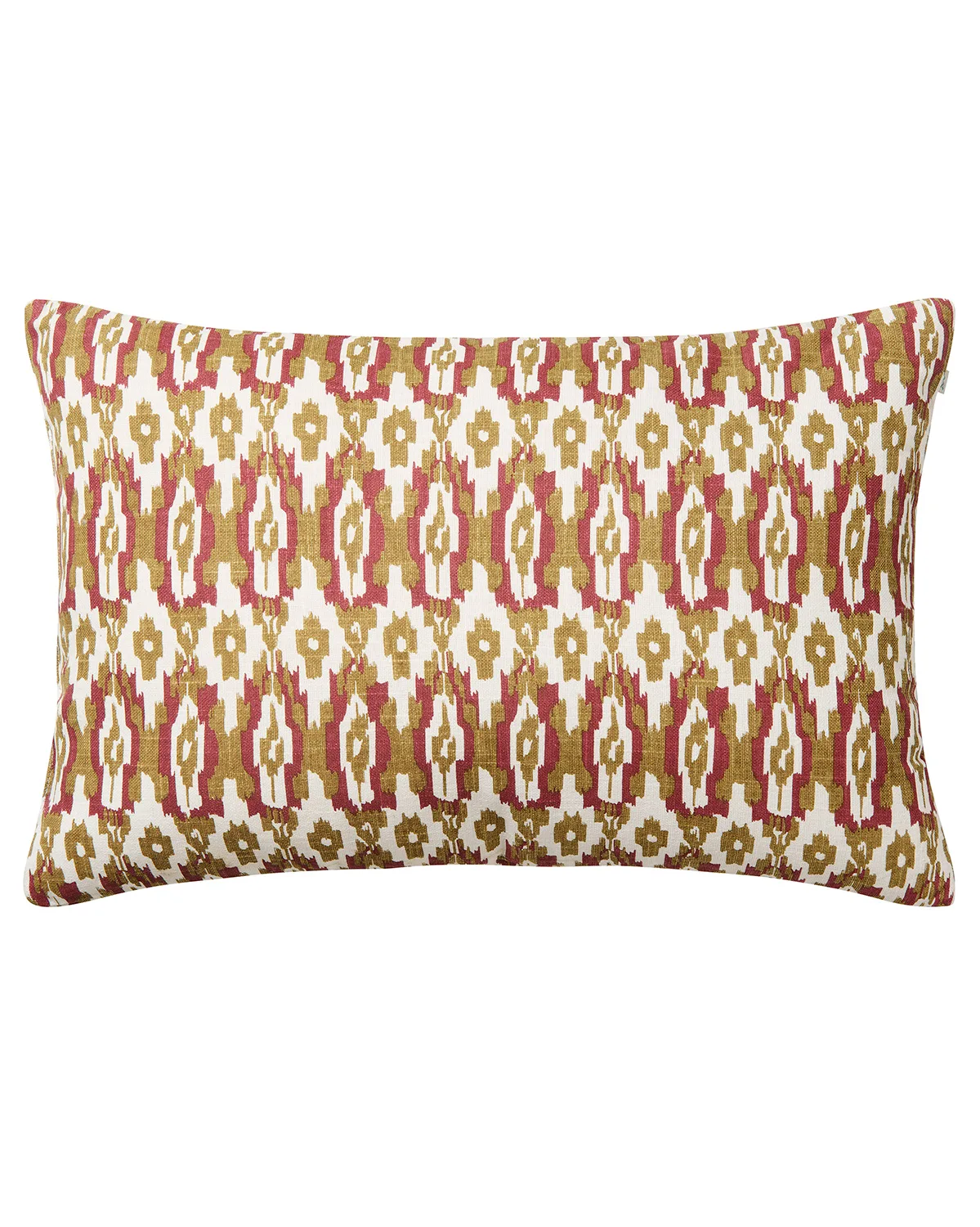 Chhatwal & Jonsson - Ikat Delhi Indoor/Outdoor Cushion 40x60 cm - Mineral Red/Beige - Prydnadskuddar och kuddfodral - Stig Jonsson - Röd,Beige - Bomull