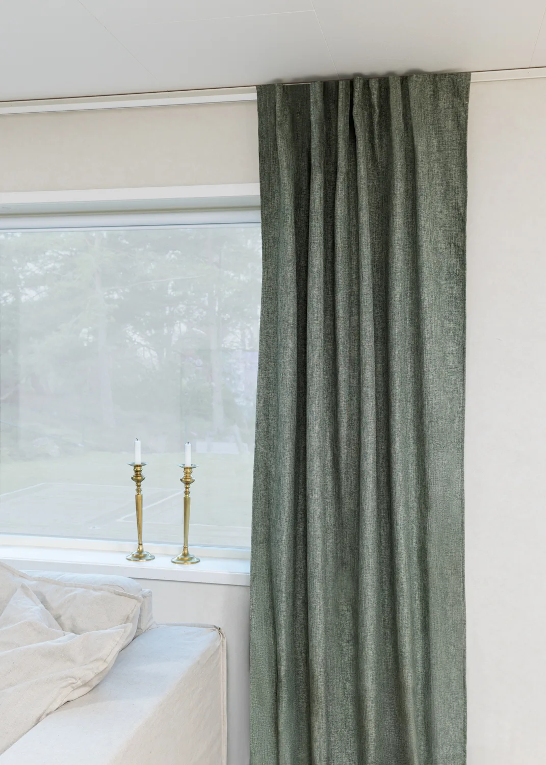 Gardiner - Mørkleggingsgardin Raya (grønn) (Størrelse: 130 x 300 cm)