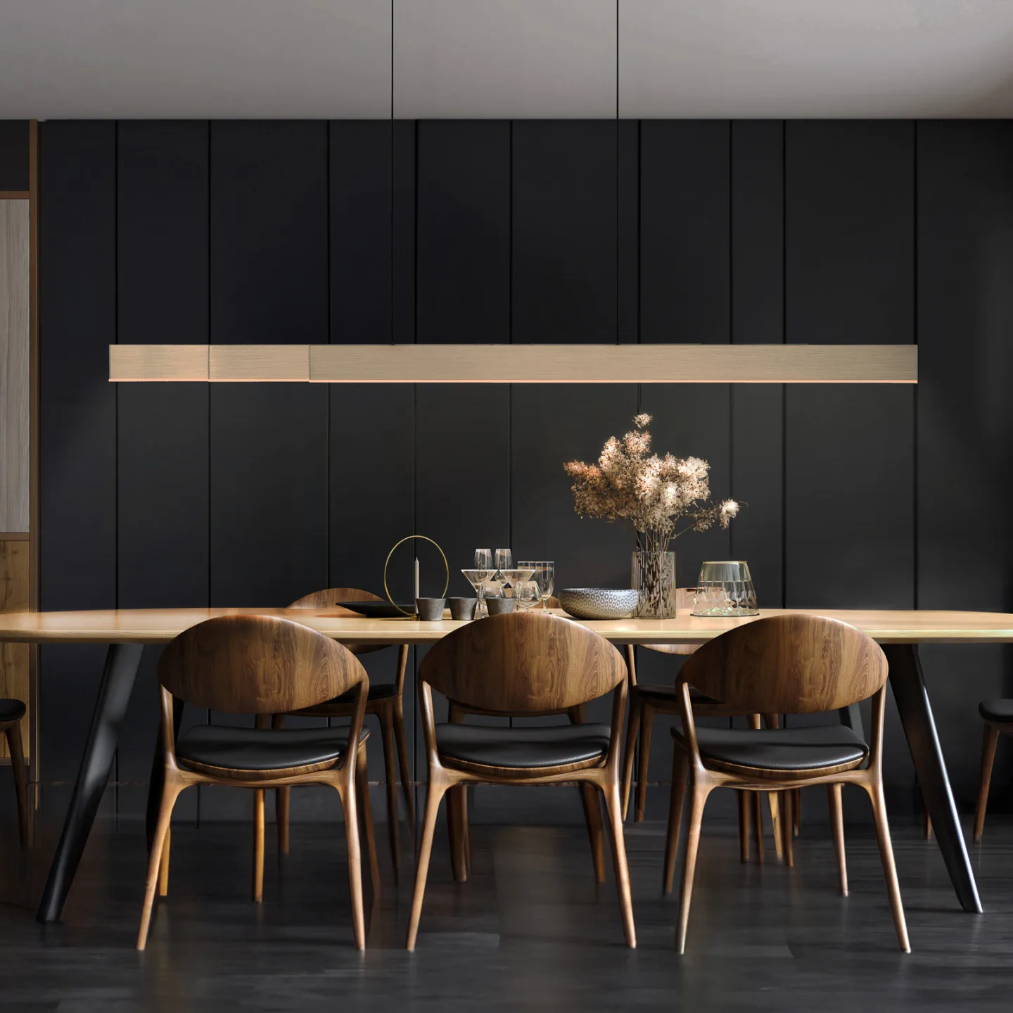Moto-Rise LED-Hängelampe, imperial gold, Alu, CCT - PURE PURE Moto-Rise - Wohnzimmer - Modern - Metall - Mehrflammig