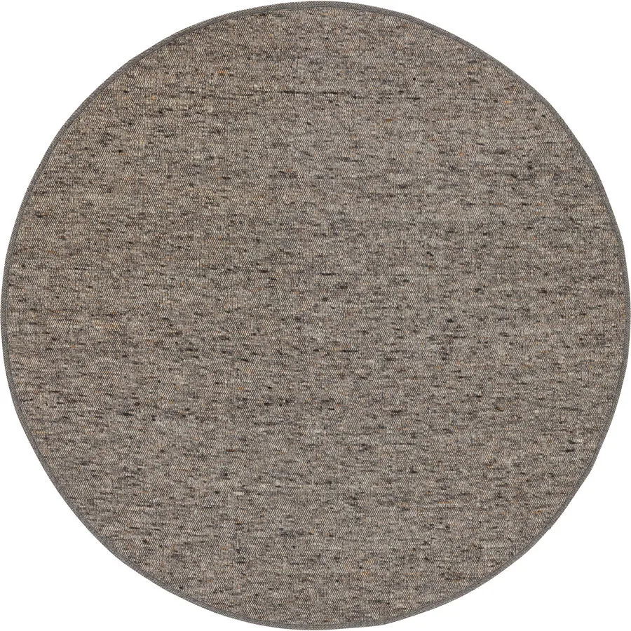 Teppich Cindy Braun, Grau Gefleckt/Meliert Wolle, Jute 200 x 200 cm