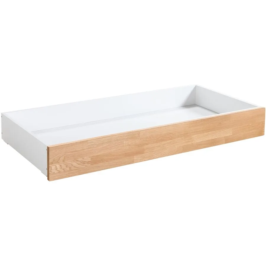 Hasena Bettschubkasten Roll-Box Eiche Bianco/Weiss Eiche/MDF Massivholz B 137 T 67 cm