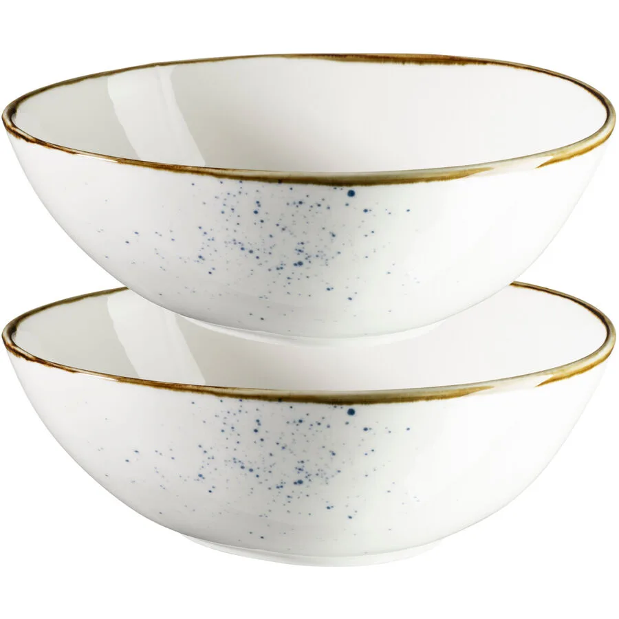 MÄSER Schüssel-Set 2-tlg. Pintar weiss/blau Porzellan D 22 cm 2 Stk