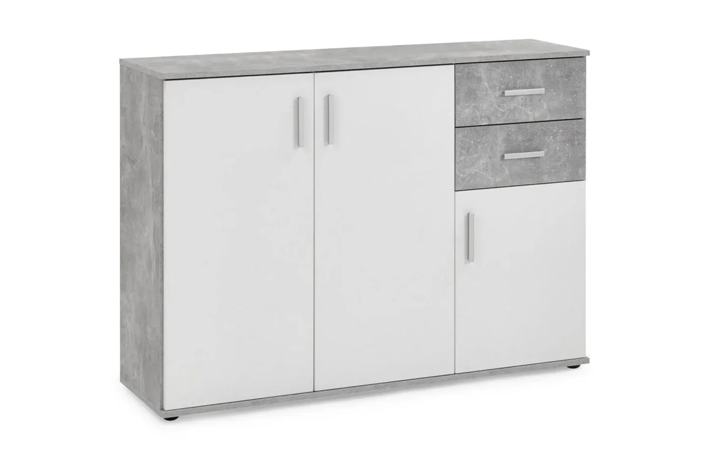 Albi Skänk 121 cm - Grå/Vit
