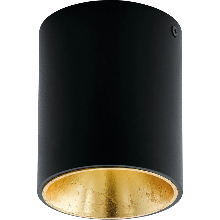 Eglo Deckenlampe Polasso Gold/Schwarz Aluminium/Kunststoff 12 cm - Farbe: schwarz-gold - LED - Lichtfarbe: Warmweiss - Deckenlampe- LED