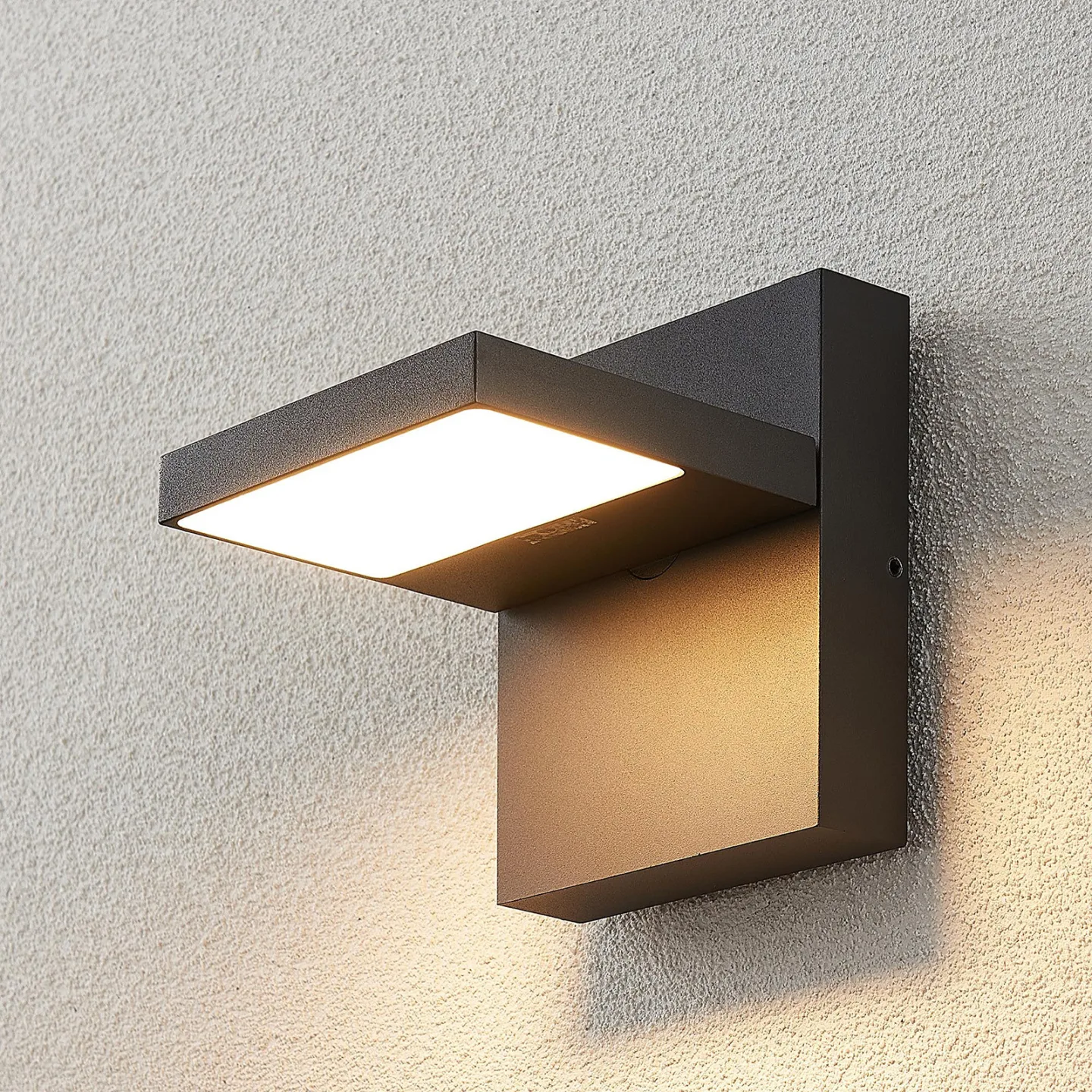 Silvan Utomhus Vägglampa Graphite/White - Lucande - Balkong - Modern - Aluminium - Med en ljuskälla